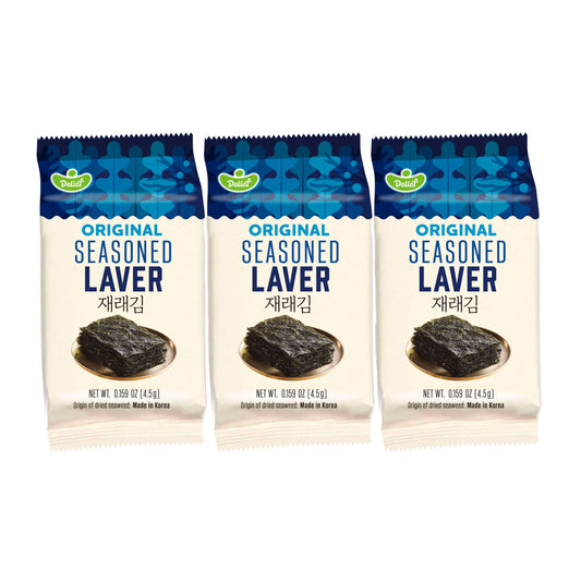 ORIGINAL SEASONED SEAWEED LAVER (3PCS X 4.5G) 12 x 13.5g DELIEF