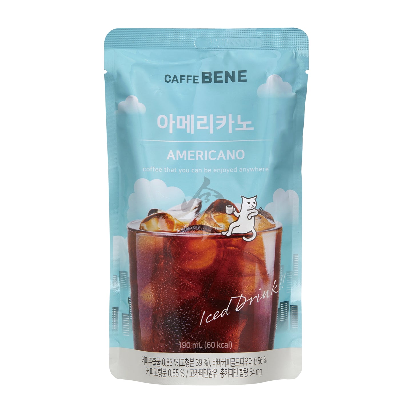 AMERICANO POUCH COFFEE (10PCS X 190ML) 5 x 1.9L CAFFE BENE