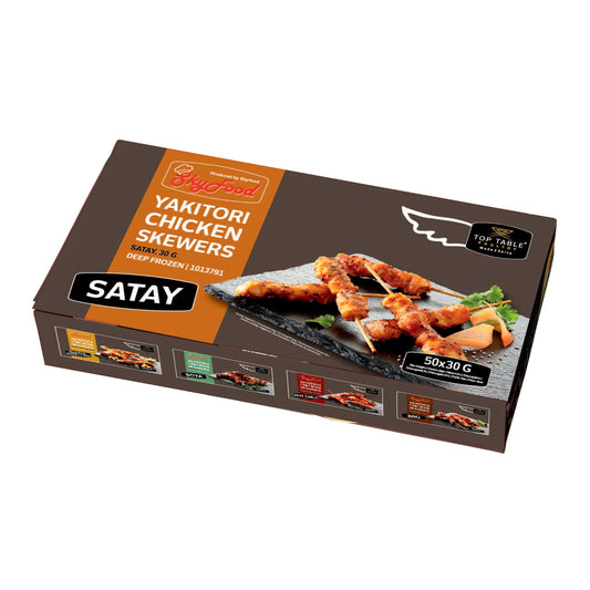 FROZEN YAKITORI CHICKEN SKEWERS SATAY (50PCS X 30G) SATAY 6 x 1.5kg SKYFOOD