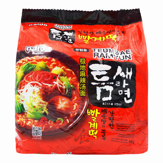 TEUMSAE RAMYUN NOODLES (5PCS X 120G)  4 x 600g PALDO