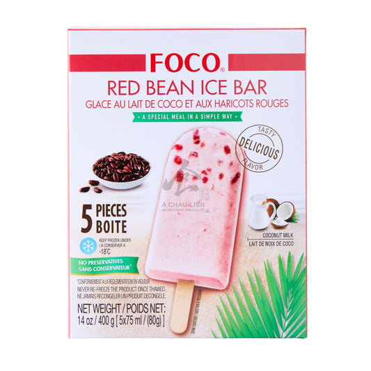 FROZEN RED BEAN ICE BAR (5PCS X 80G) 6 x 400g FOCO