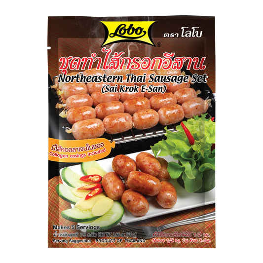 NORTHERN THAI SAUSAGE SAI KROK E-SAN 12 x 75g LOBO