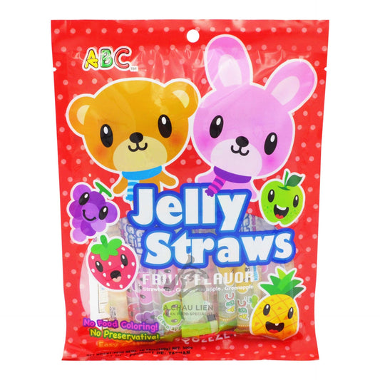 JELLY STRAWS ASSORTED FLAVOR BEAR & BUNNY 30 x 300g ABC
