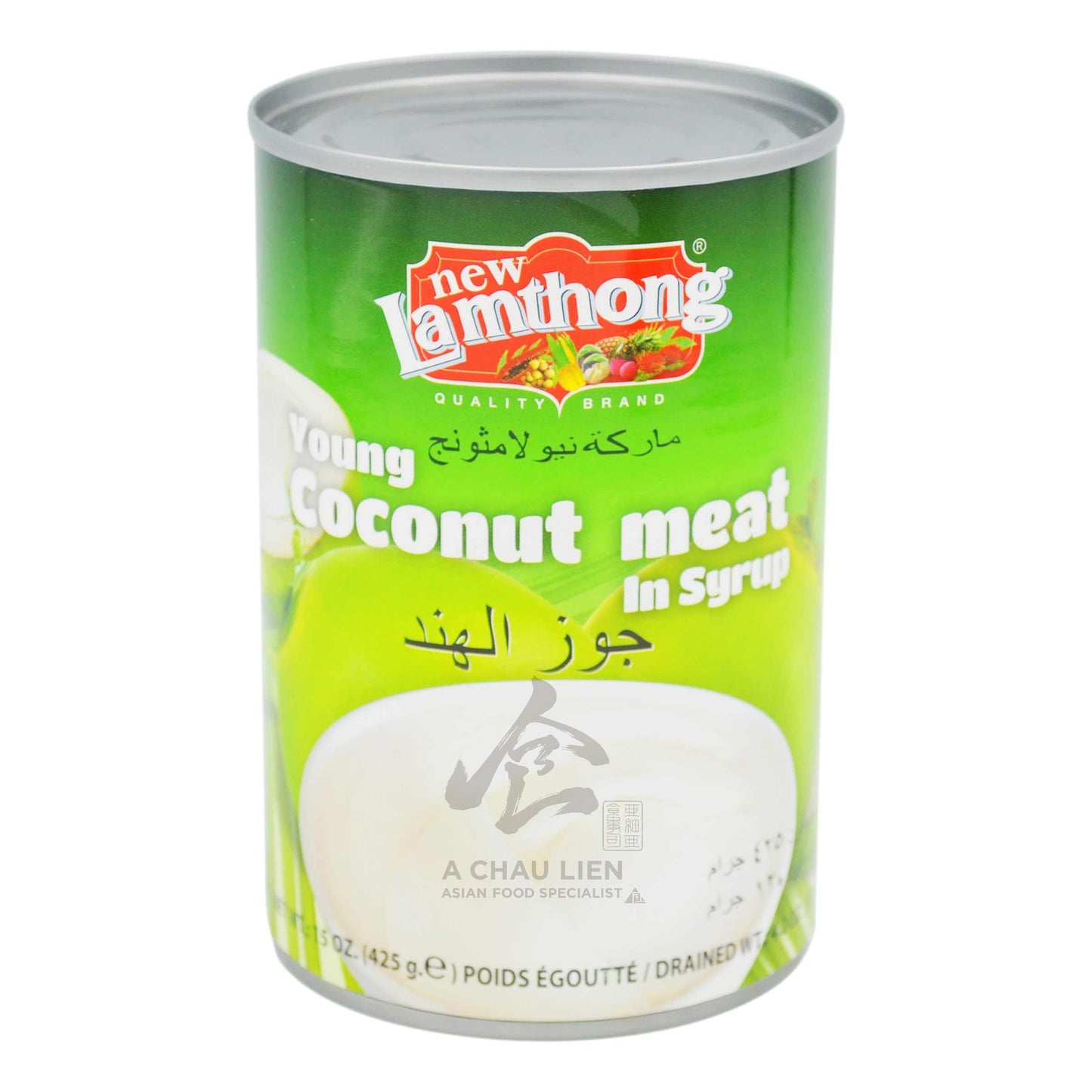 CANNED YOUNG COCONUT MEAT IN SYRUP 24 x 425g NEW LAMTHONG