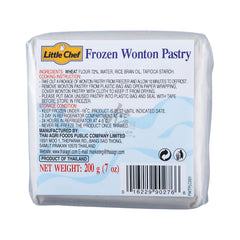 FROZEN WONTON PASTRY 50 x 200g LITTLE CHEF