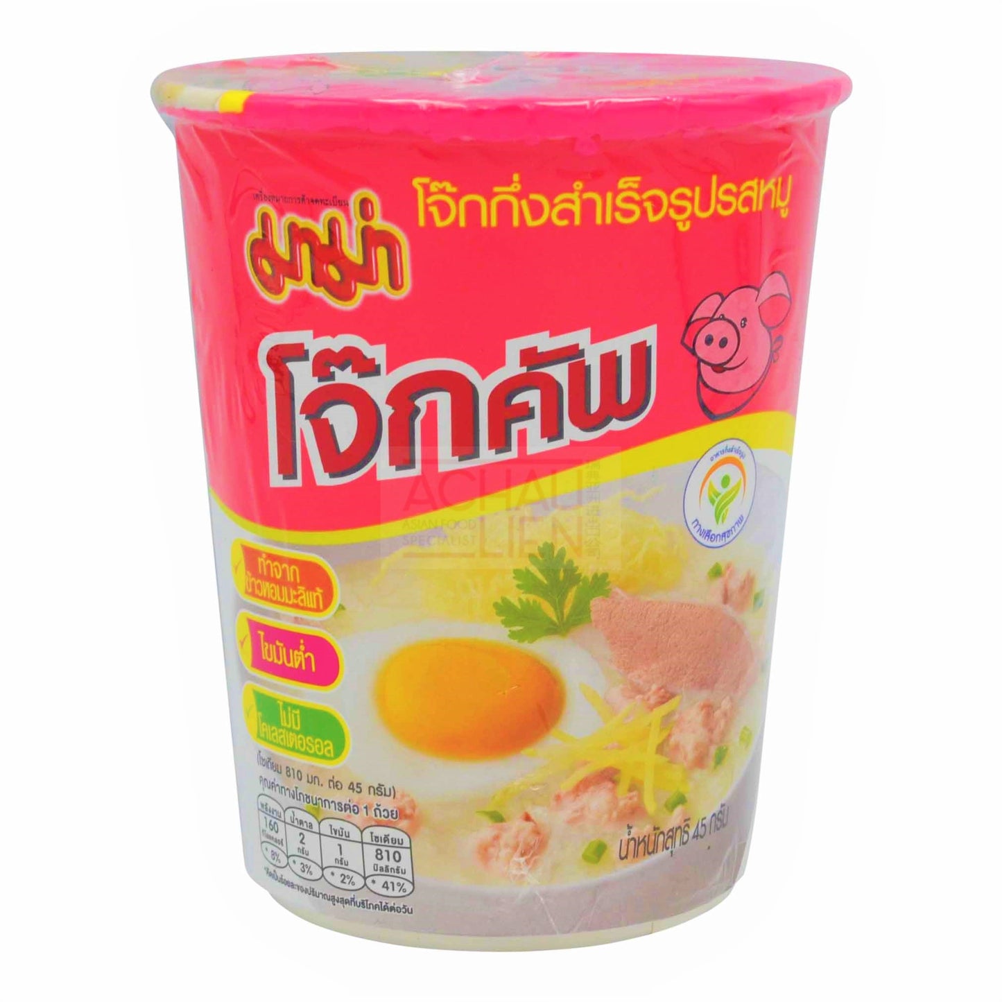 JOK CUP INSTANT RICE PORRIDGE PORK FLAVOUR 36 x 45g MAMA
