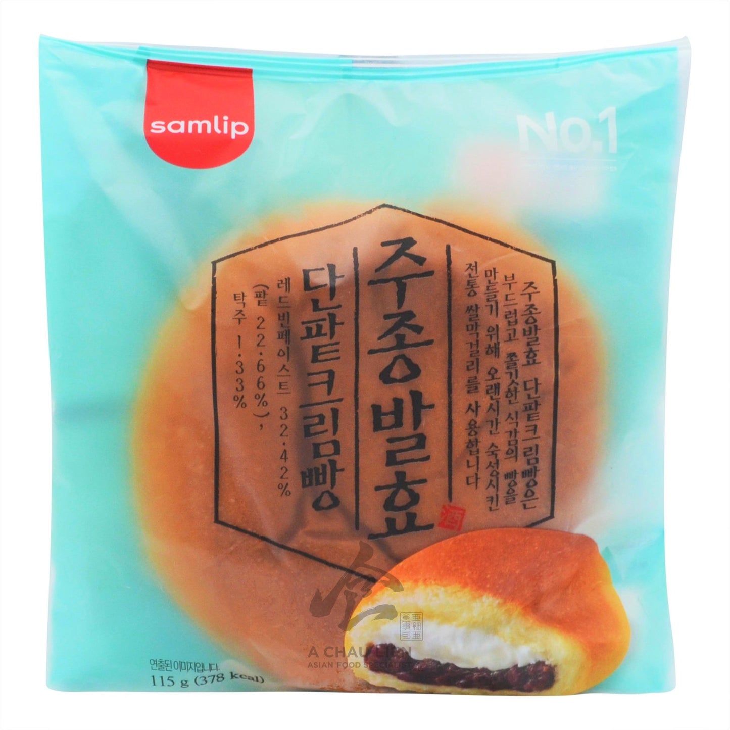 CREAM RED BEAN BUN 36 x 115g SAMLIP