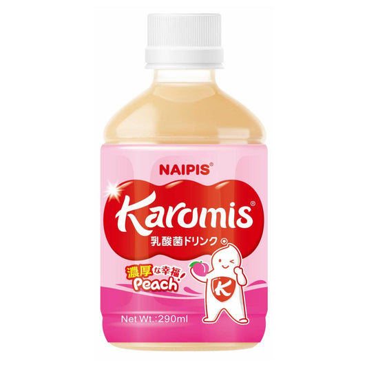 KAROMIS FERMENTED MILK DRINK PEACH 24 x 290ml NAIPIS