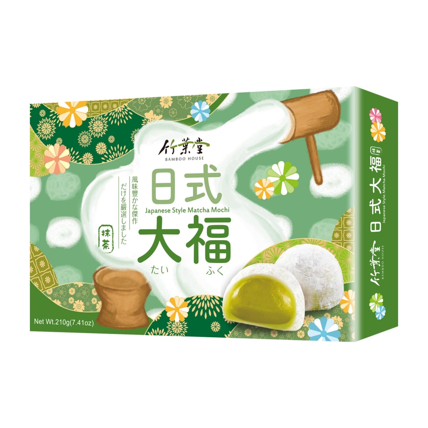 GREEN TEA MOCHI 24 x 210g BAMBOO HOUSE
