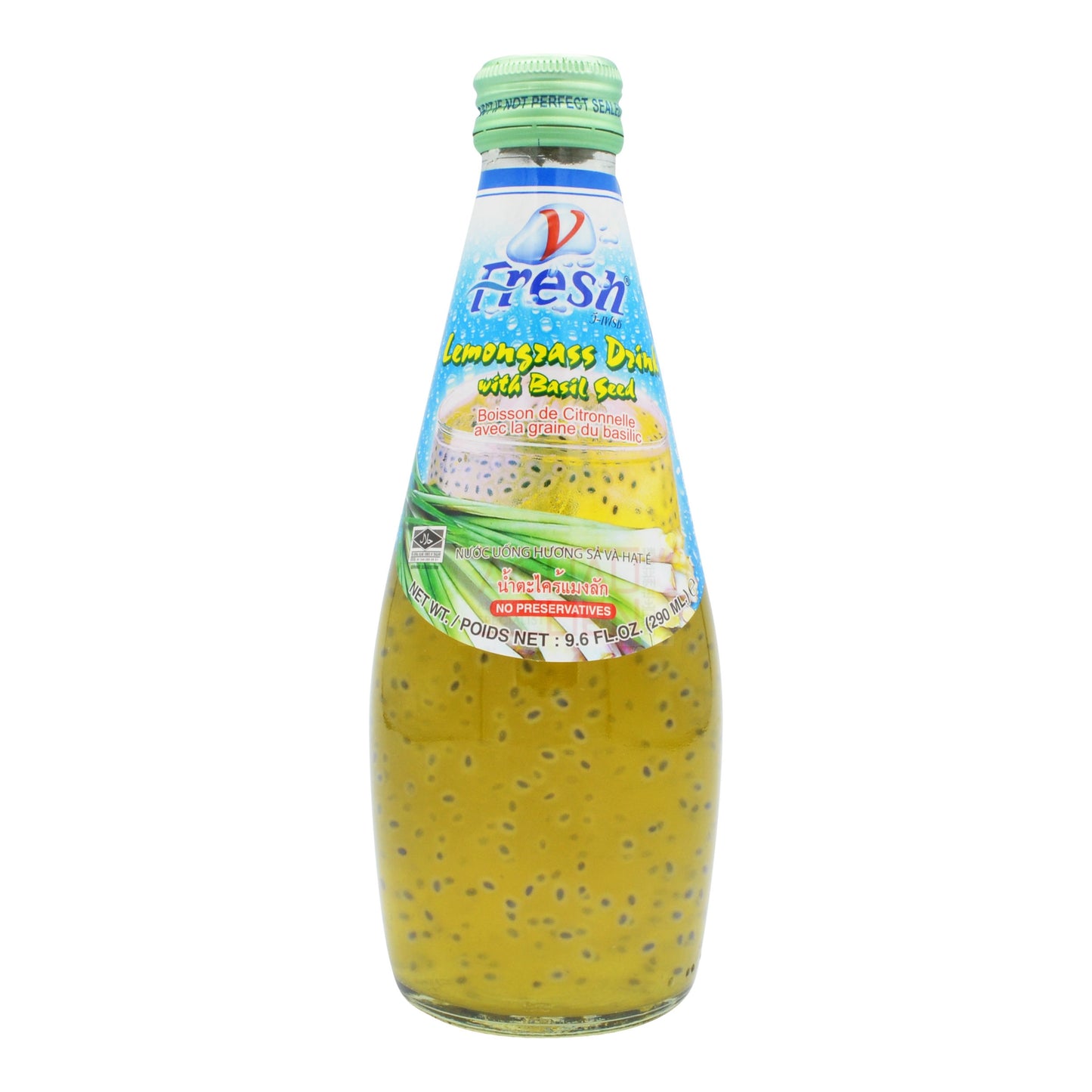 LEMONGRASS DRINK W/ BASIL SEED 24 x 290ml V-FRESH