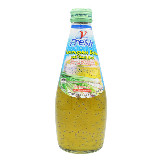 LEMONGRASS DRINK W/ BASIL SEED 24 x 290ml V-FRESH