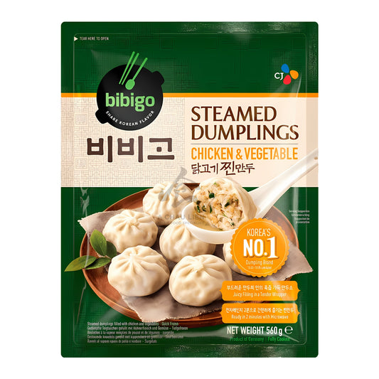 BIBIGO STEAMED DUMPLINGS CHICKEN & VEGETABLE 15 x 560g CJ
