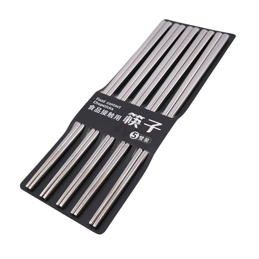 STAINLESS STEEL CHOPSTICKS 24CM 100 x 5 pairs TWIN DRAGON