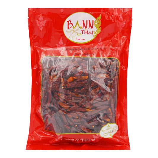DRIED CHILI WITHOUT STALK S 40 x 200g BANN THAI