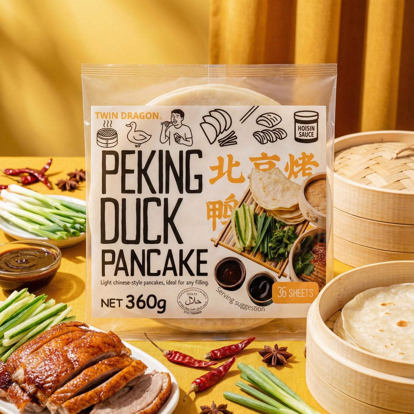 PEKING DUCK PANCAKE 12 x 360g TWIN DRAGON