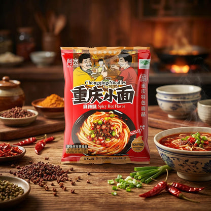 CHONGQING NOODLES SPICY HOT FLAVOR 20 x 100g A-KUAN
