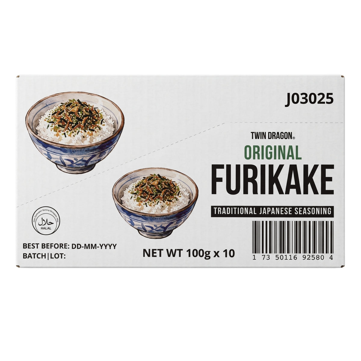 ORIGINAL FURIKAKE 10 x 100g TWIN DRAGON