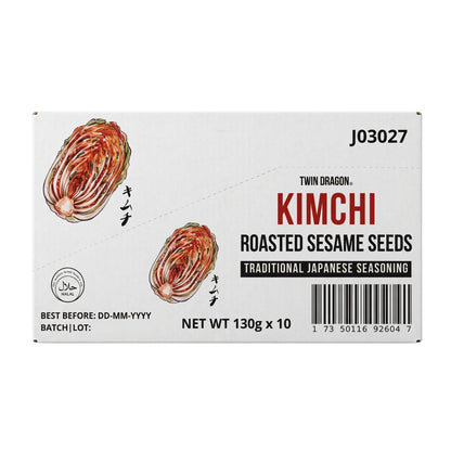 KIMCHI ROASTED SESAME SEEDS 10 x 130g TWIN DRAGON