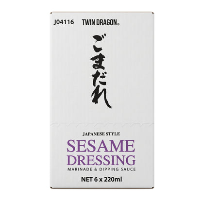 GOMA ROASTED SESAME DRESSING 6 x 220ml TWIN DRAGON