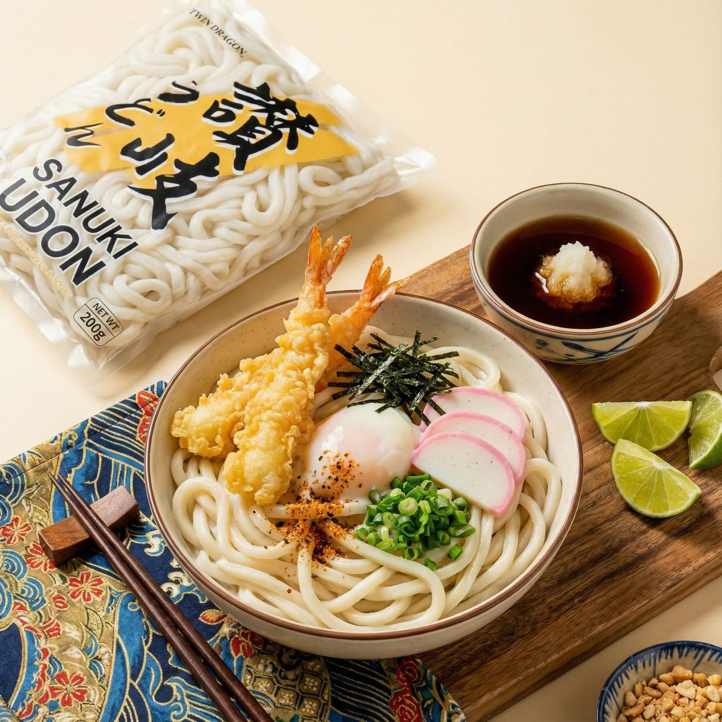 FRESH SANUKI UDON NOODLES 10 x 200g TWIN DRAGON