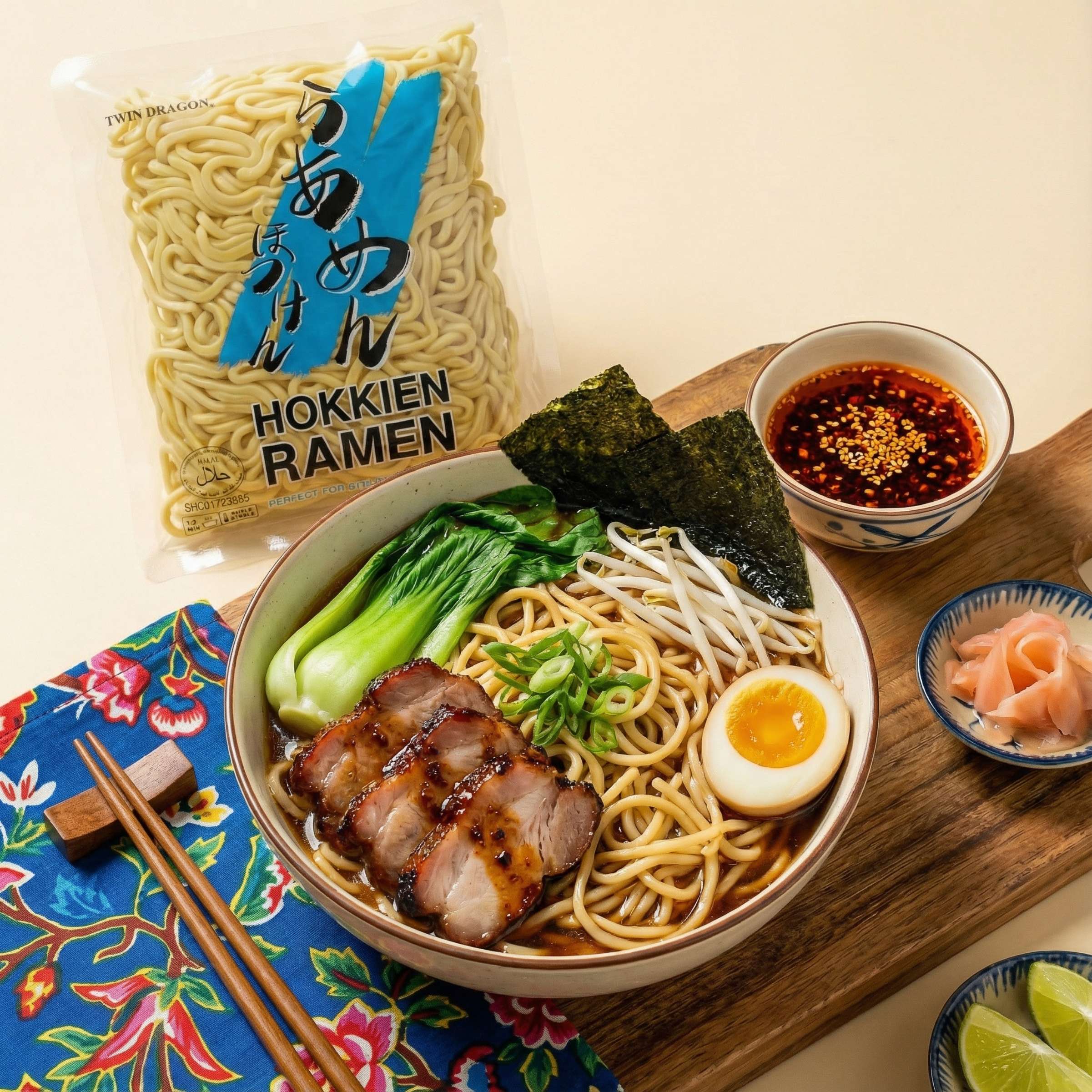 FRESH HOKKIEN RAMEN NOODLES 10 x 180g TWIN DRAGON – A Chau Lien