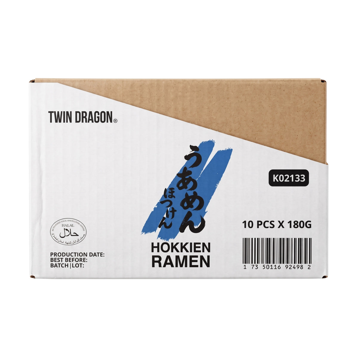 FRESH HOKKIEN RAMEN NOODLES 10 x 180g TWIN DRAGON