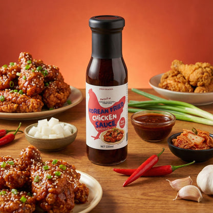 KOREAN FRIED CHICKEN SAUCE SOY GARLIC 6 x 220ml TWIN DRAGON