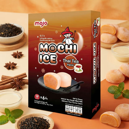 MOCHI ICE THAI TEA (6PCS X 38G) 12 x 228g MOJO