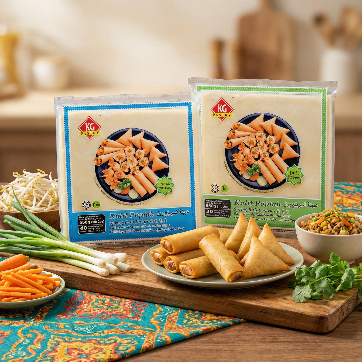 SPRING ROLL PASTRY (250MM X 30PCS) 20 x 550g KG